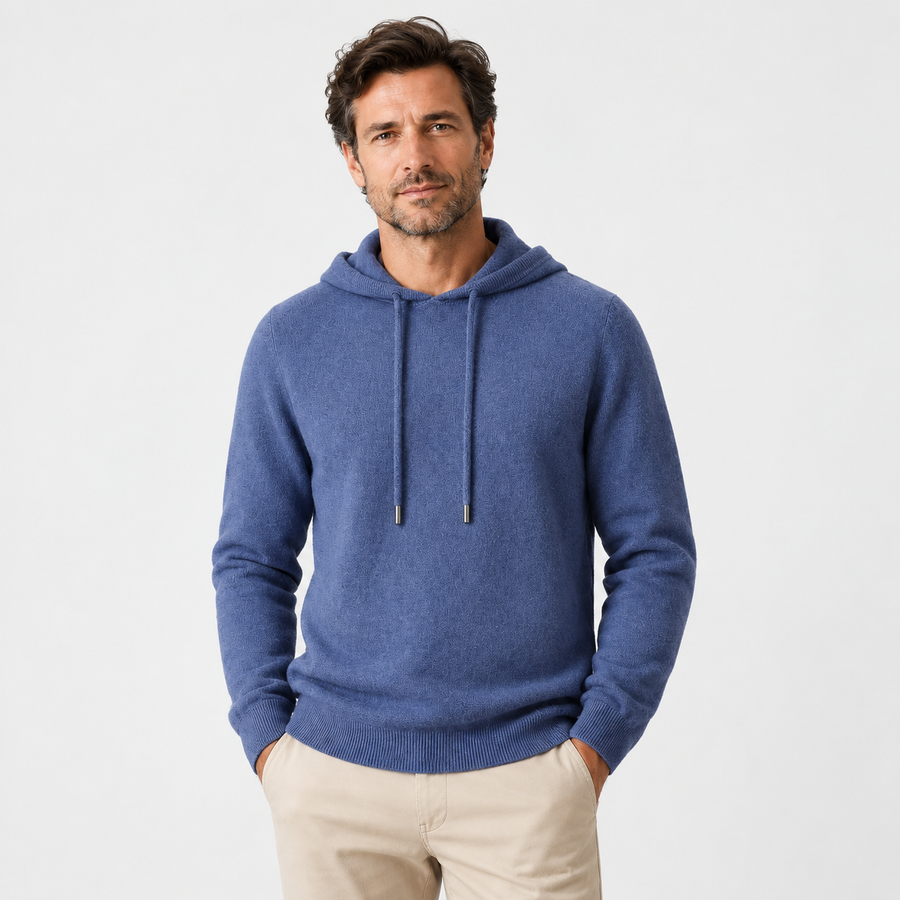 Old Ashworth | Men’s Knitted Hoodie for Cool Weather