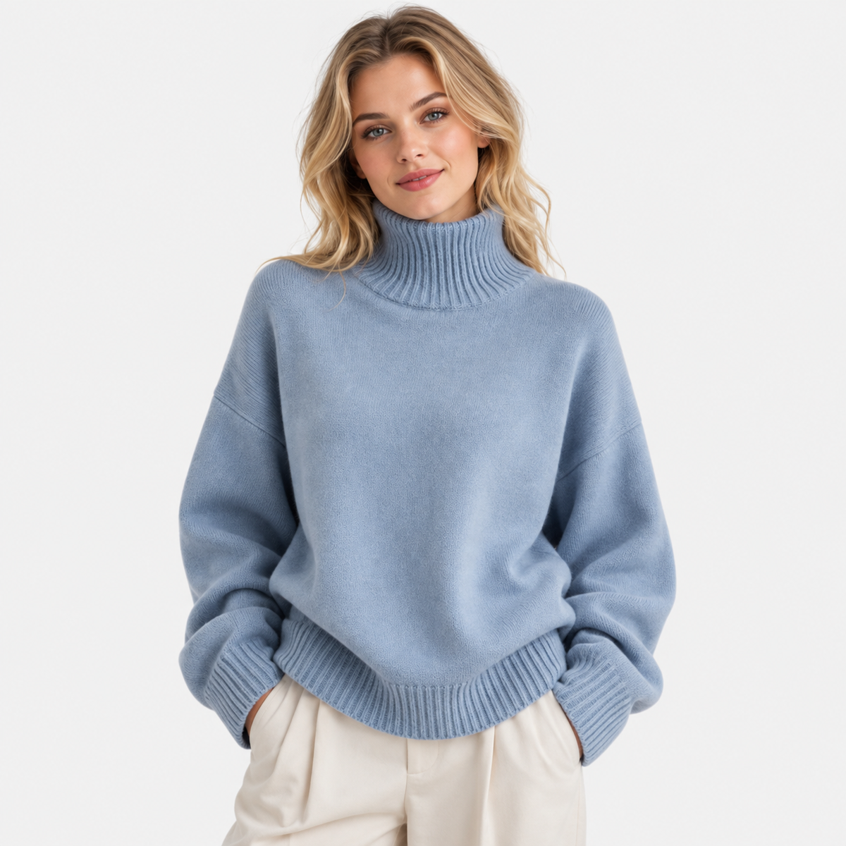 Old Ashworth  | Women's Lightweight Turtleneck Sweater Long Sleeve Knit Top