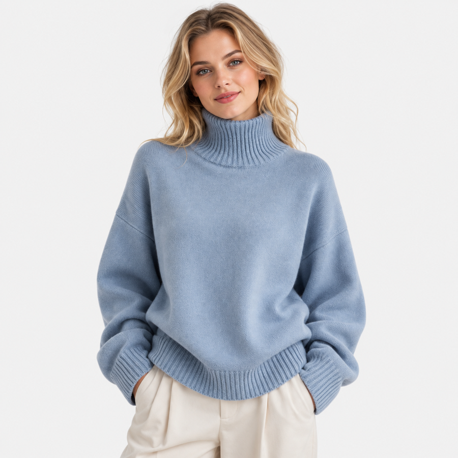 Old Ashworth  | Women's Lightweight Turtleneck Sweater Long Sleeve Knit Top