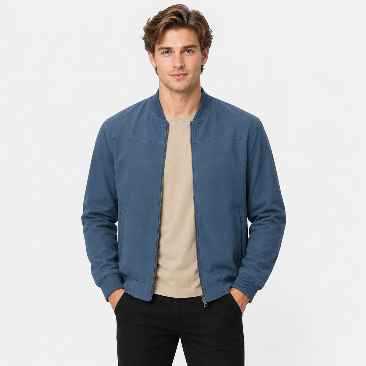 Old Ashworth | Men's Bomber Jacket – Lightweight Everyday Comfort