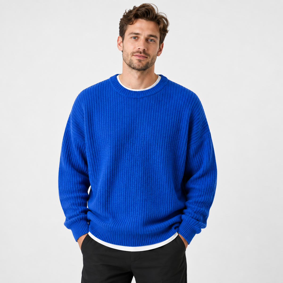 Old Ashworth  | Men's Crew Neck Sweater for Business Casual & Everyday Wear