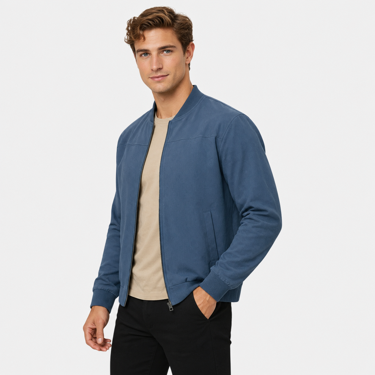 Old Ashworth | Men's Bomber Jacket – Lightweight Everyday Comfort