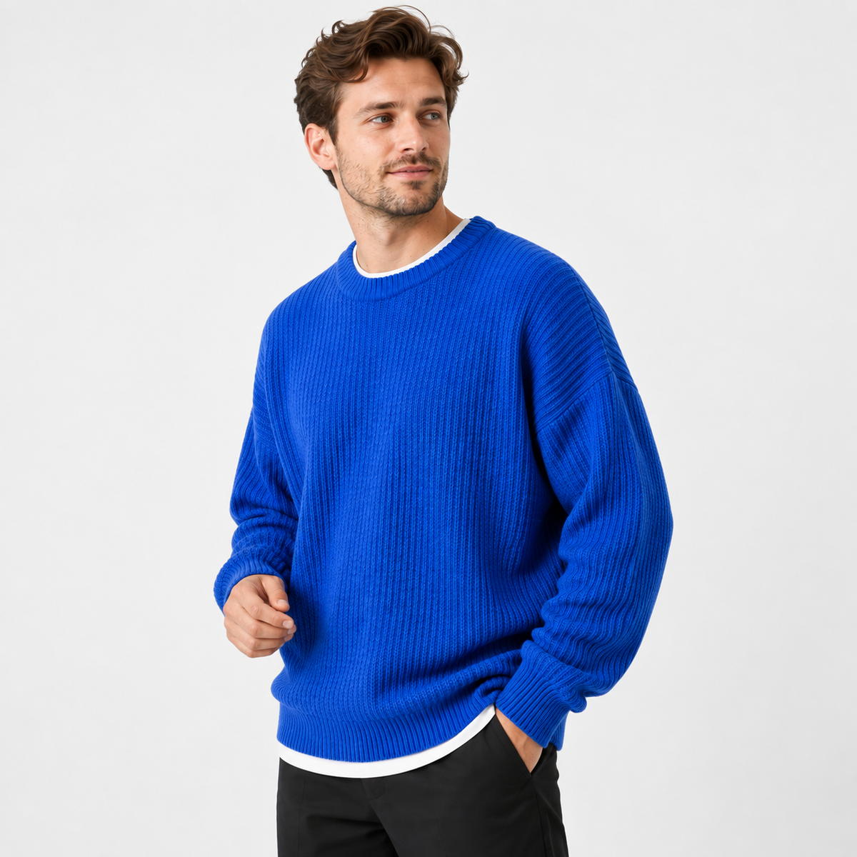 Old Ashworth  | Men's Crew Neck Sweater for Business Casual & Everyday Wear