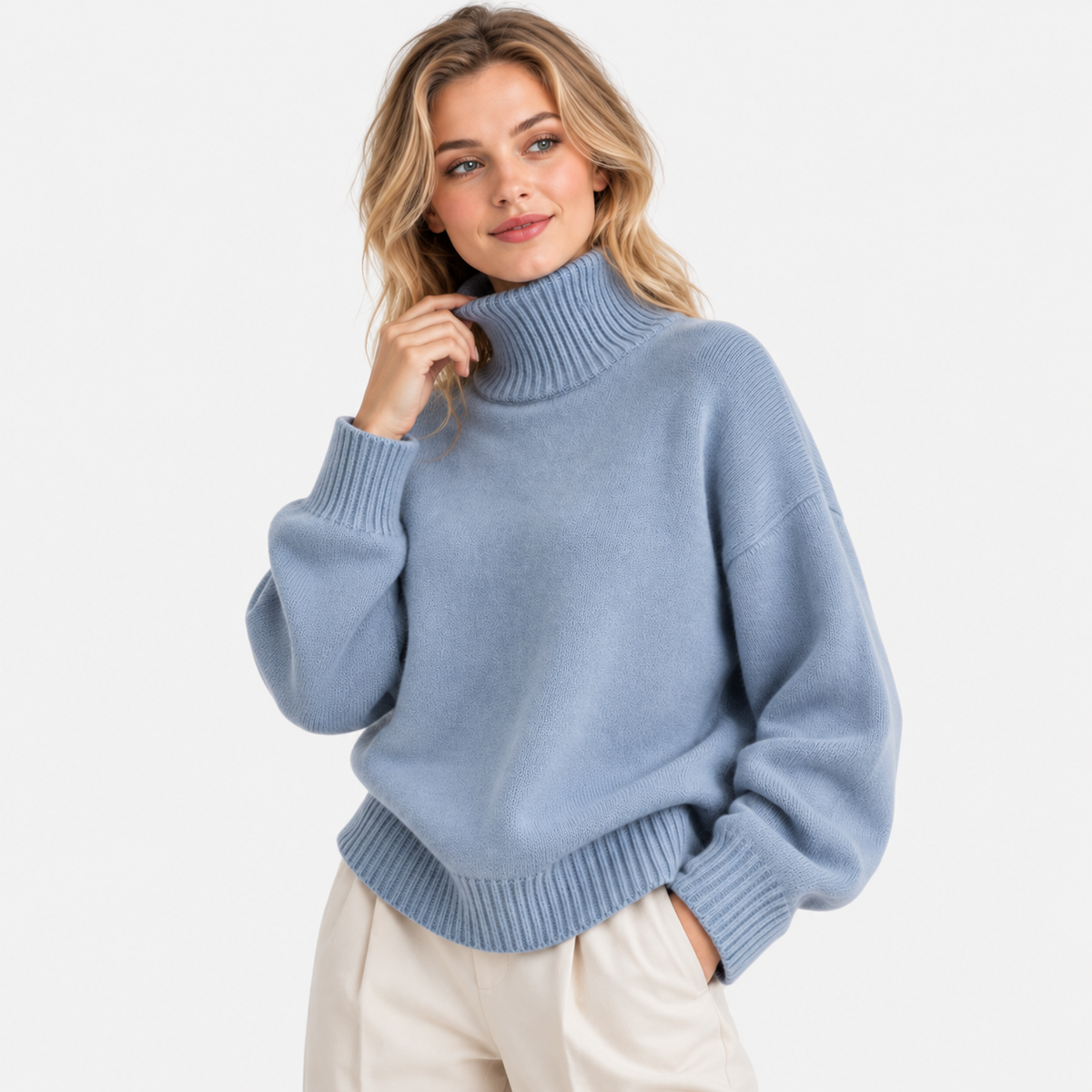 Old Ashworth  | Women's Lightweight Turtleneck Sweater Long Sleeve Knit Top