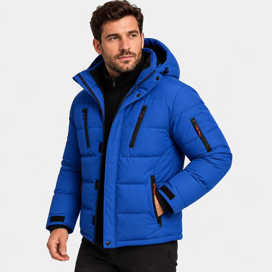 Old Ashworth | Men’s Warm Puffer Jacket for Cold Winter Weather