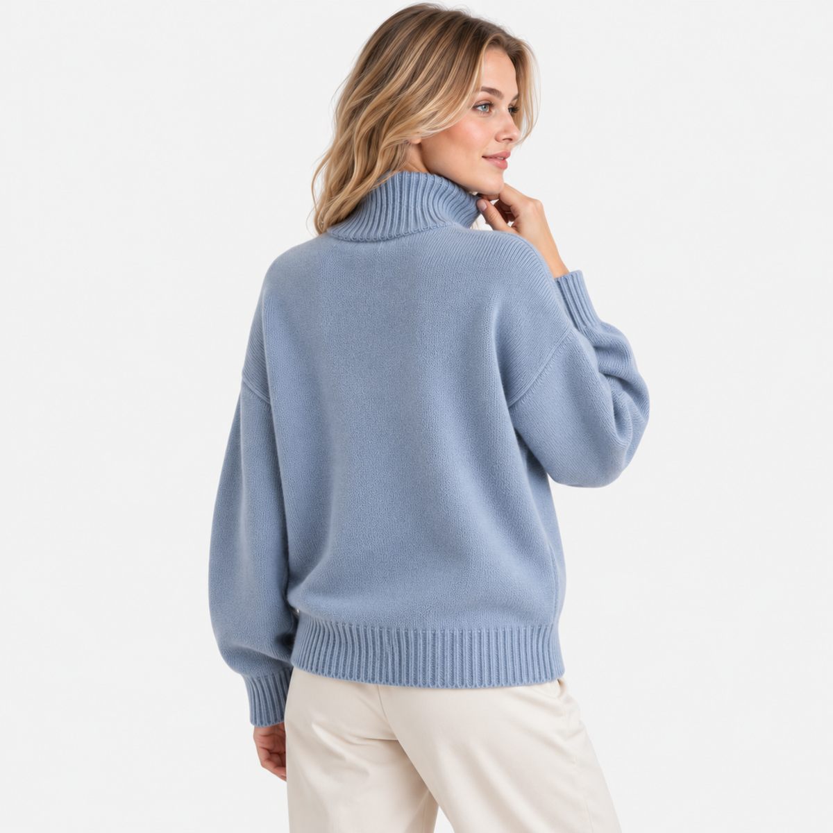 Old Ashworth  | Women's Lightweight Turtleneck Sweater Long Sleeve Knit Top