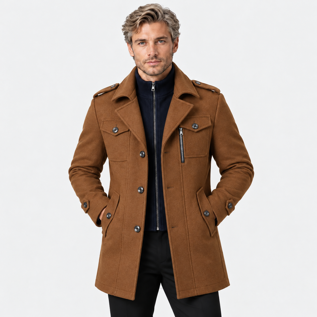 Old Ashworth | Men's Wool Blend Overcoat – Winter