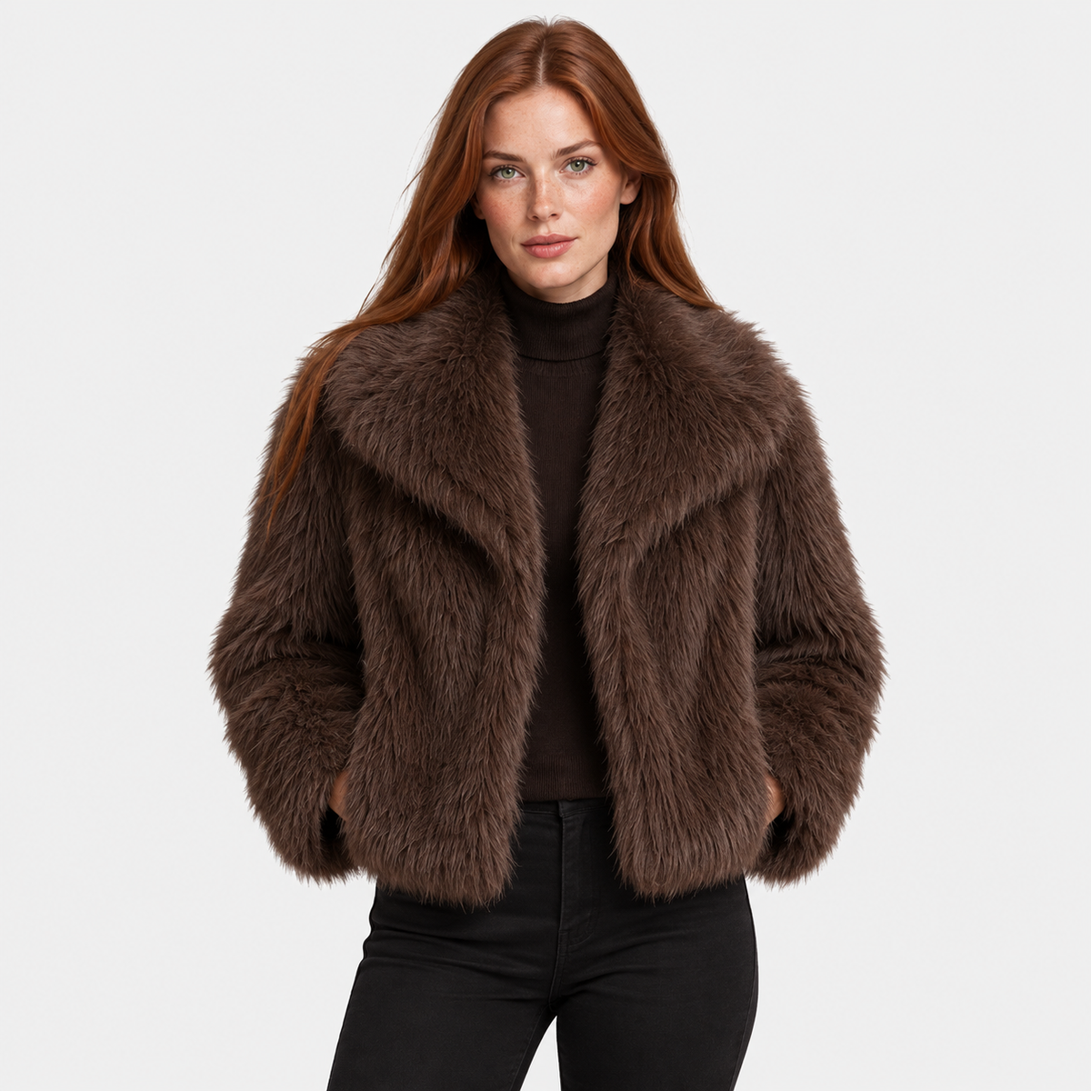 Old Ashworth | Women's Jacket – Faux Fur Warmth & Comfort