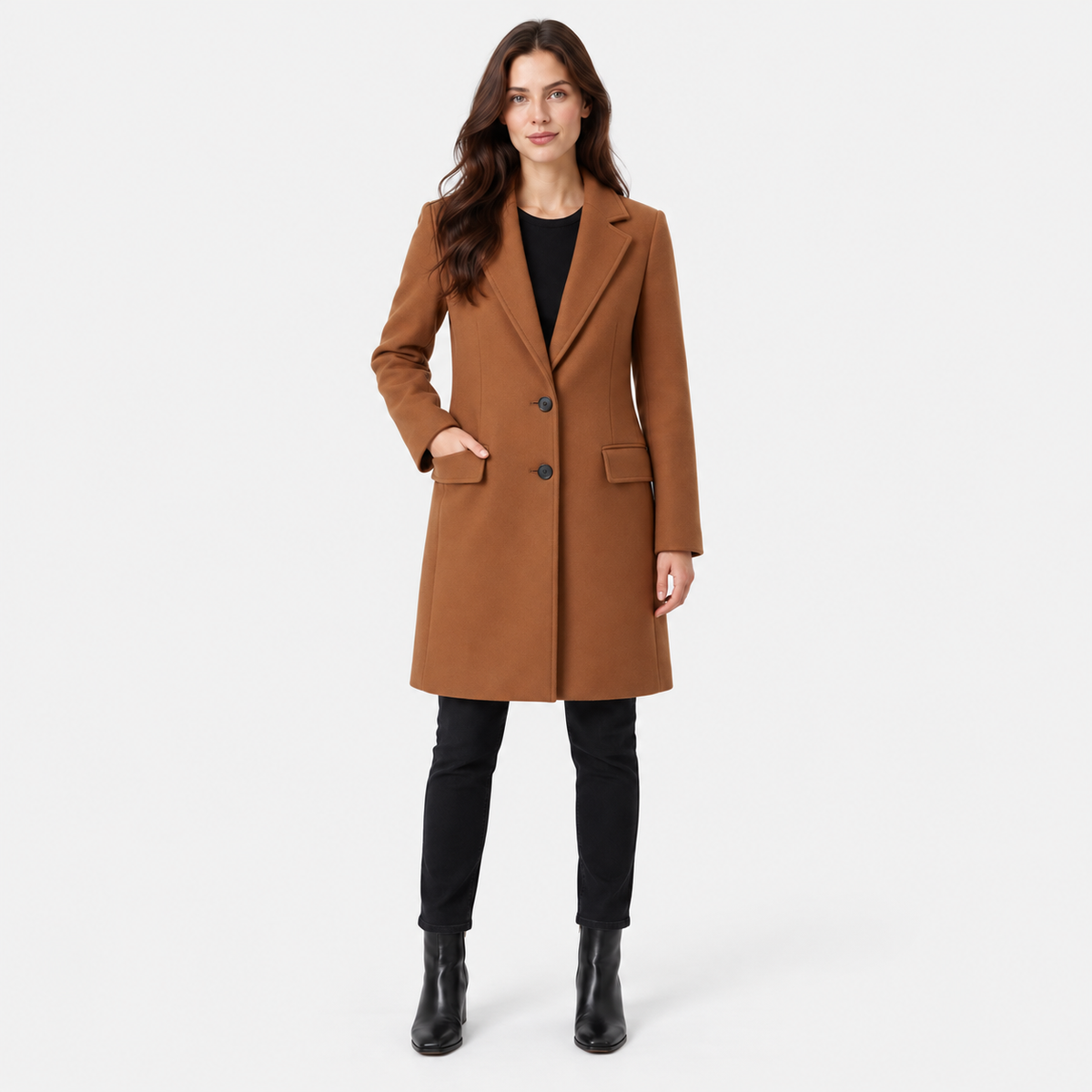 Old Ashworth | Women's Long Coat – Straight Fit Seasonal Layering