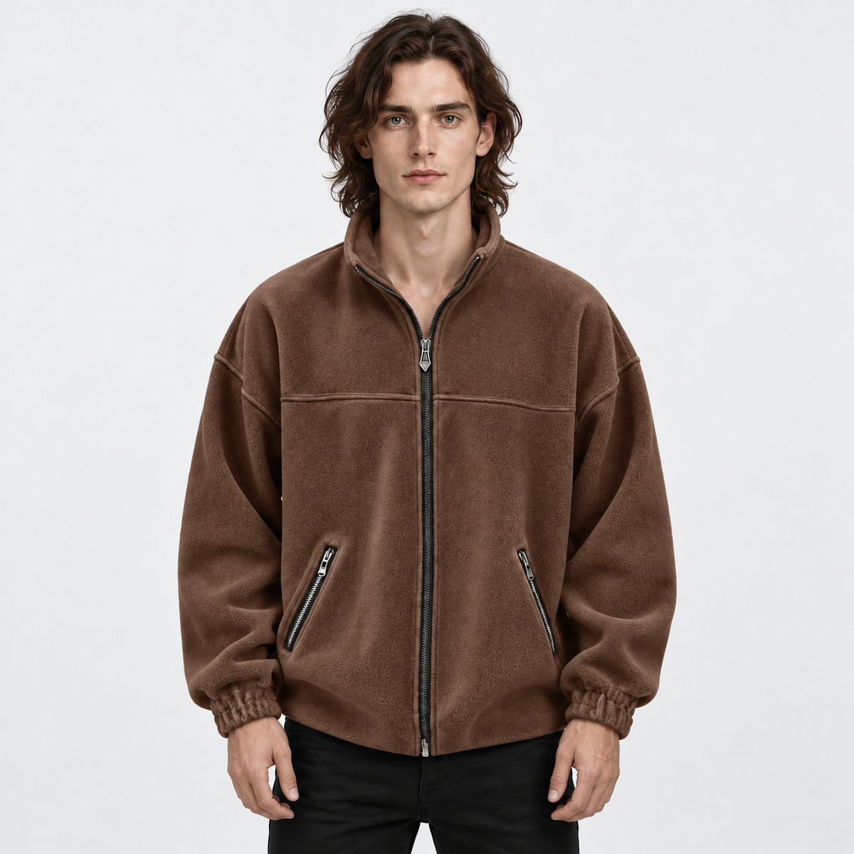 Old Ashworth | Men's Fleece Jacket – Full-Zip Everyday Layer