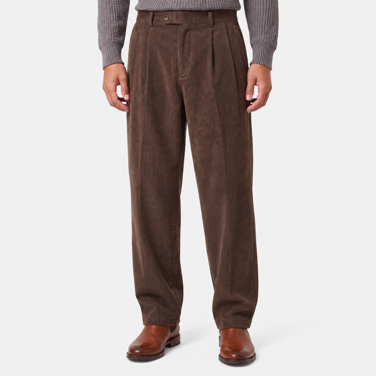 Old Ashworth | Men's Wide Leg Corduroy Trousers