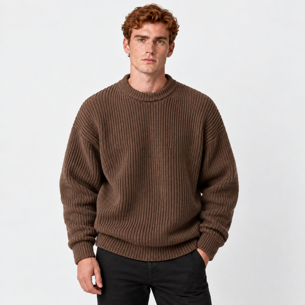 Old Ashworth | Men's Jumper – Chunky Knit Winter Layer