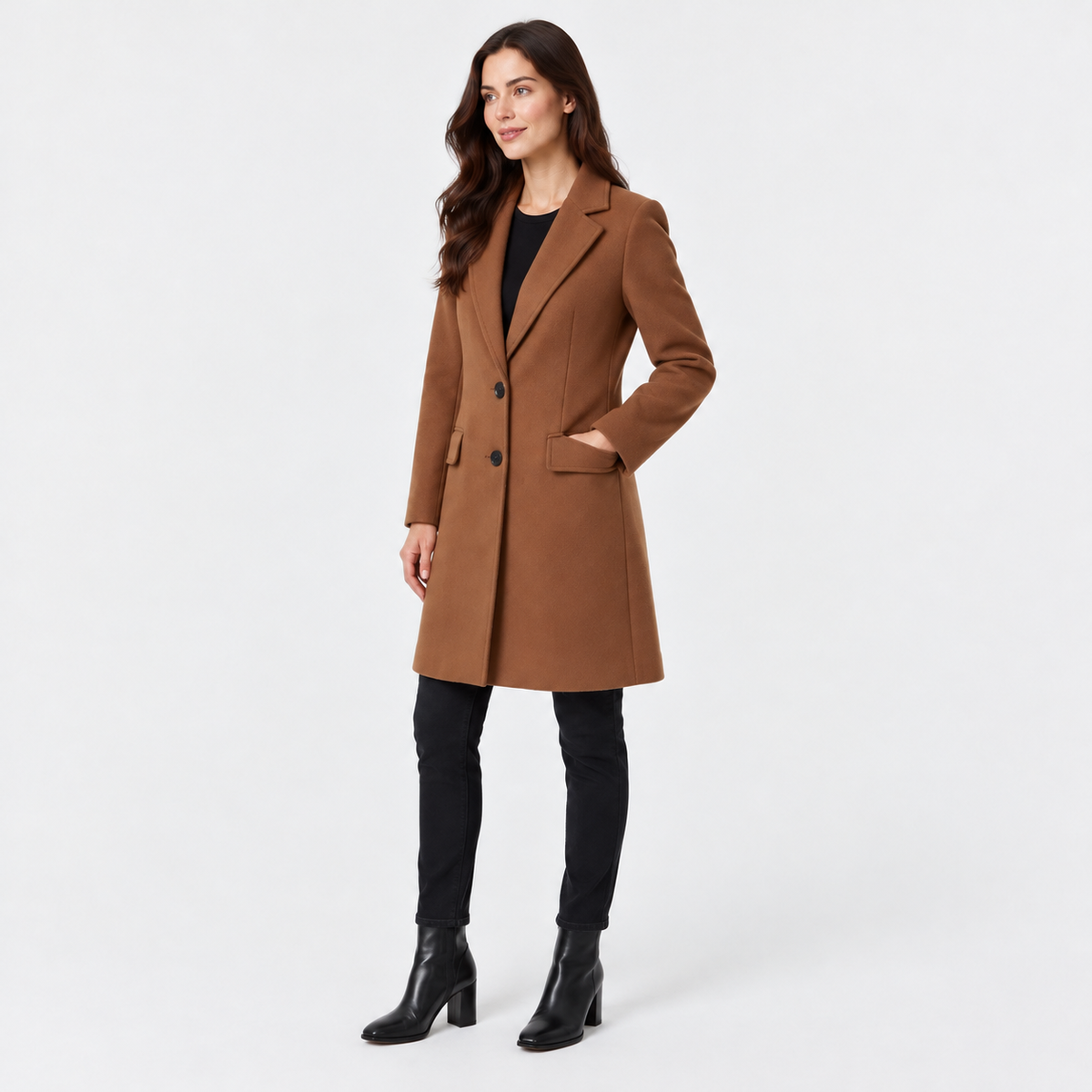 Old Ashworth | Women's Long Coat – Straight Fit Seasonal Layering