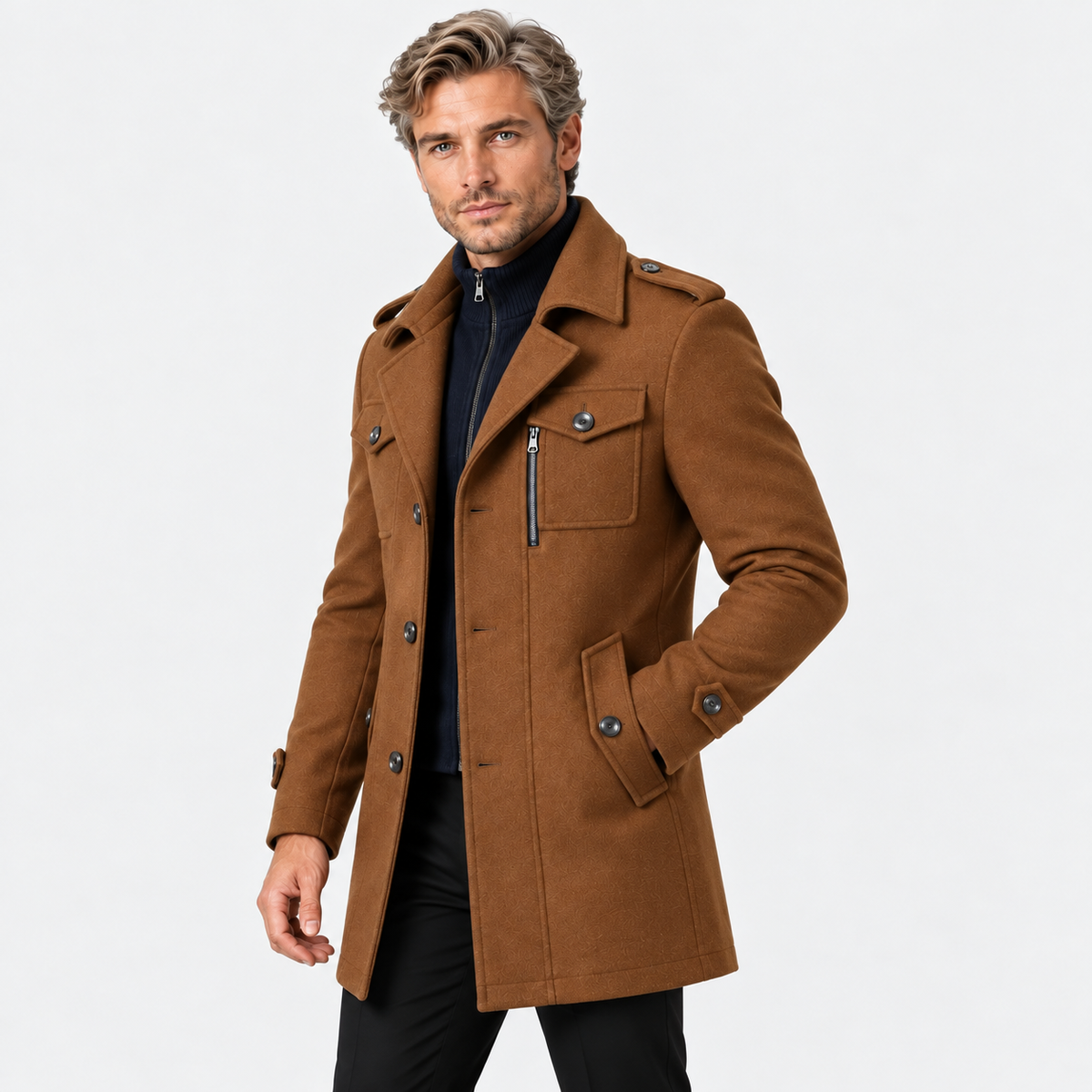 Old Ashworth | Men's Wool Blend Overcoat – Winter