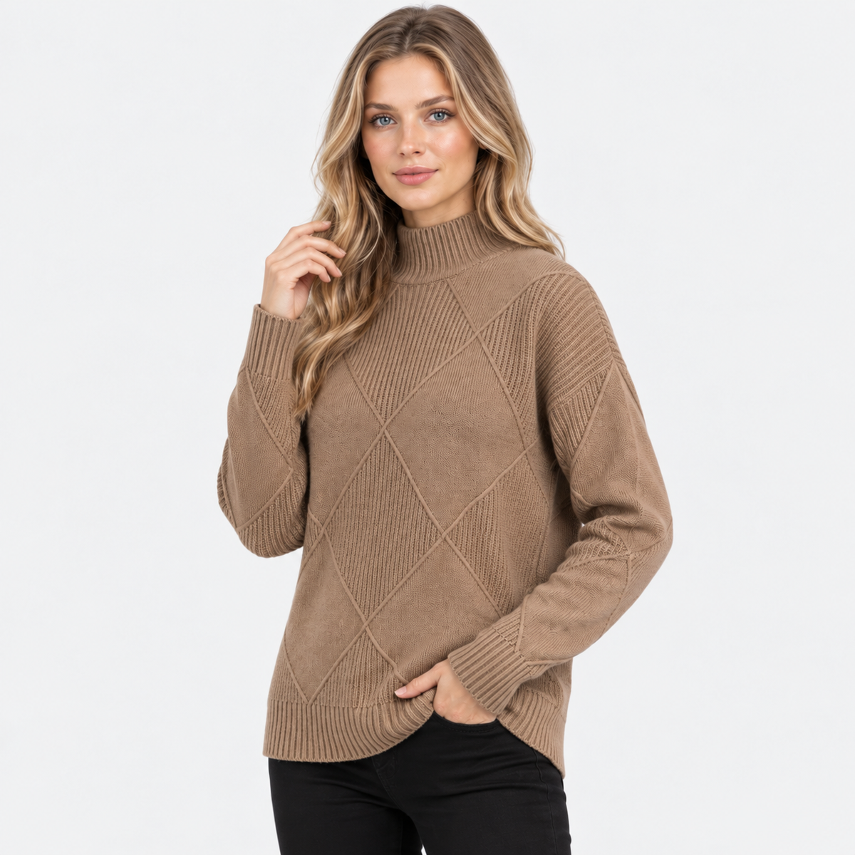 Old Ashworth | Women's Cashmere Jumper – Roll Neck