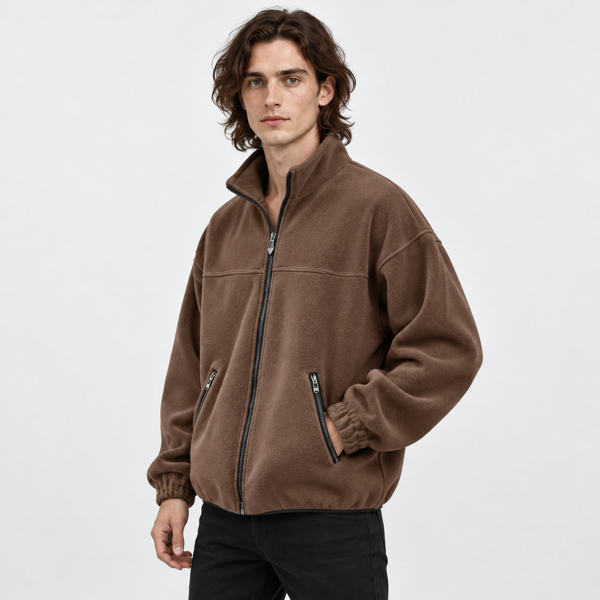 Old Ashworth | Men's Fleece Jacket – Full-Zip Everyday Layer