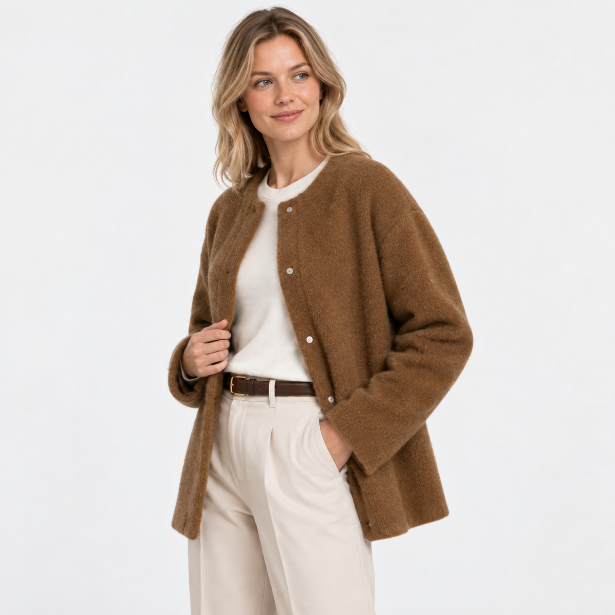 Old Ashworth  | Women's Warm Button Up Knit Cardigan Everyday Layer