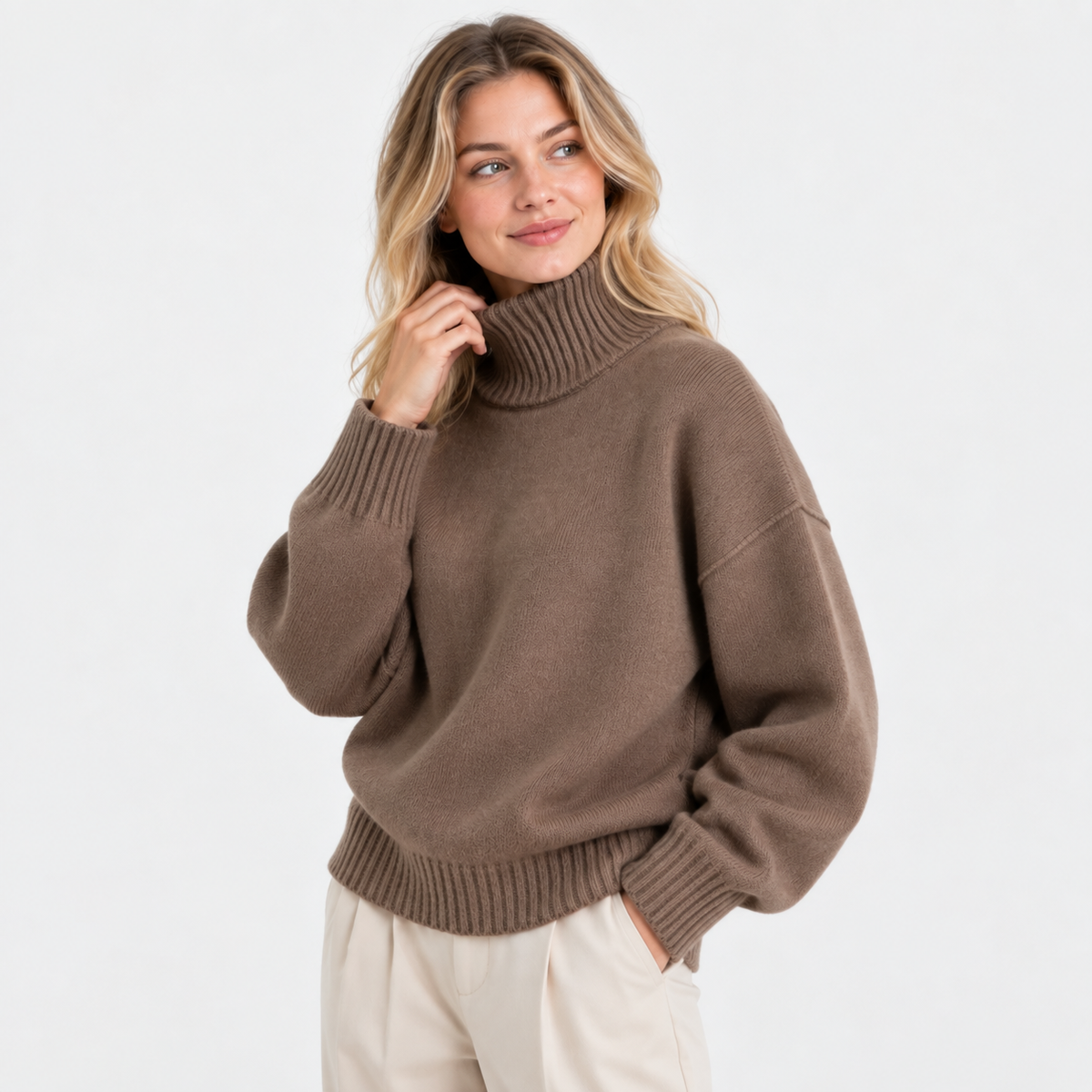 Old Ashworth  | Women's Lightweight Turtleneck Sweater Long Sleeve Knit Top