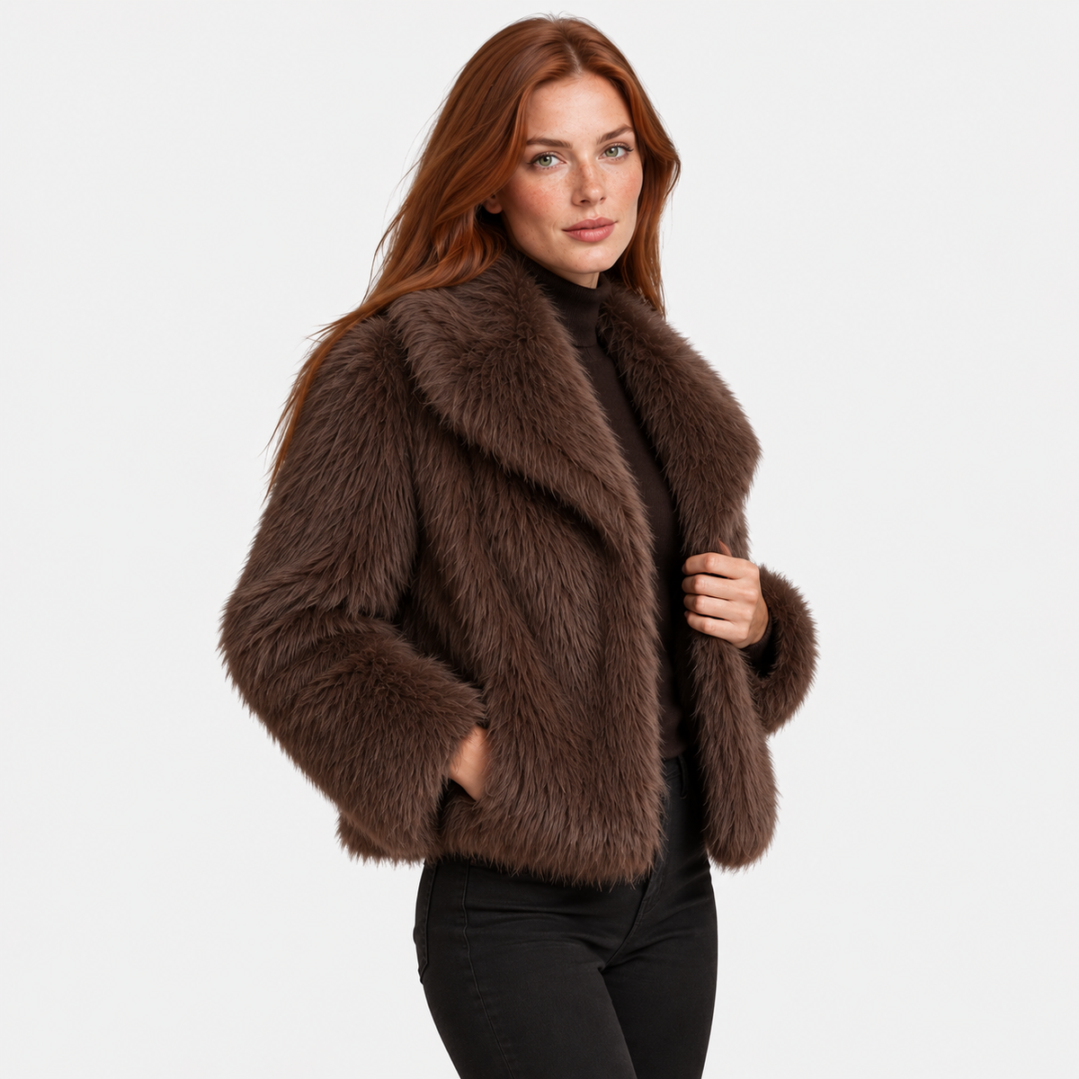 Old Ashworth | Women's Jacket – Faux Fur Warmth & Comfort