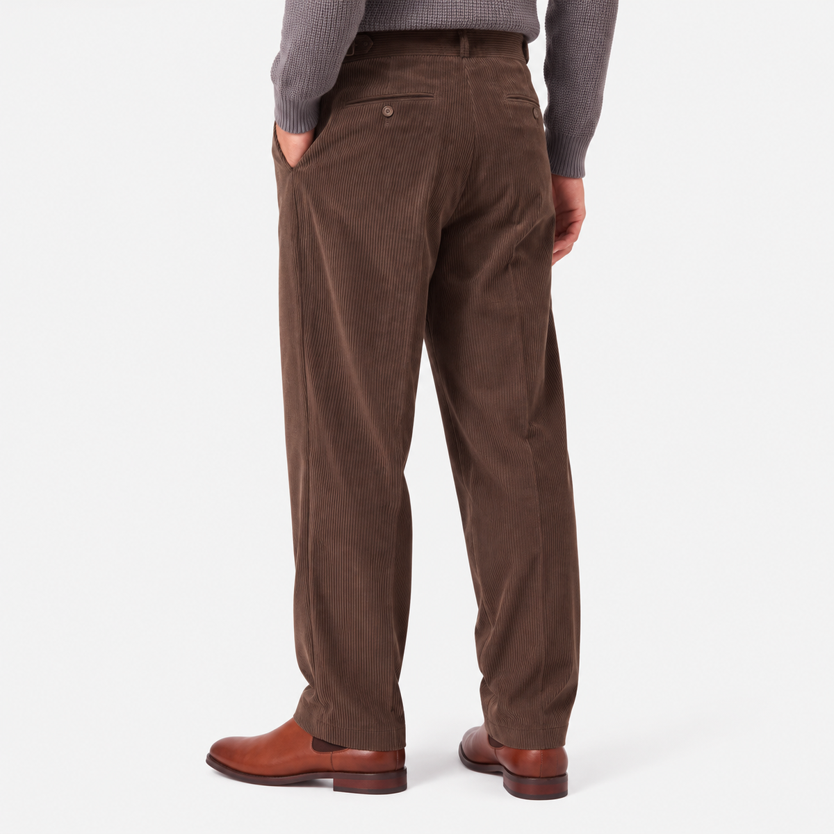 Old Ashworth | Men's Wide Leg Corduroy Trousers