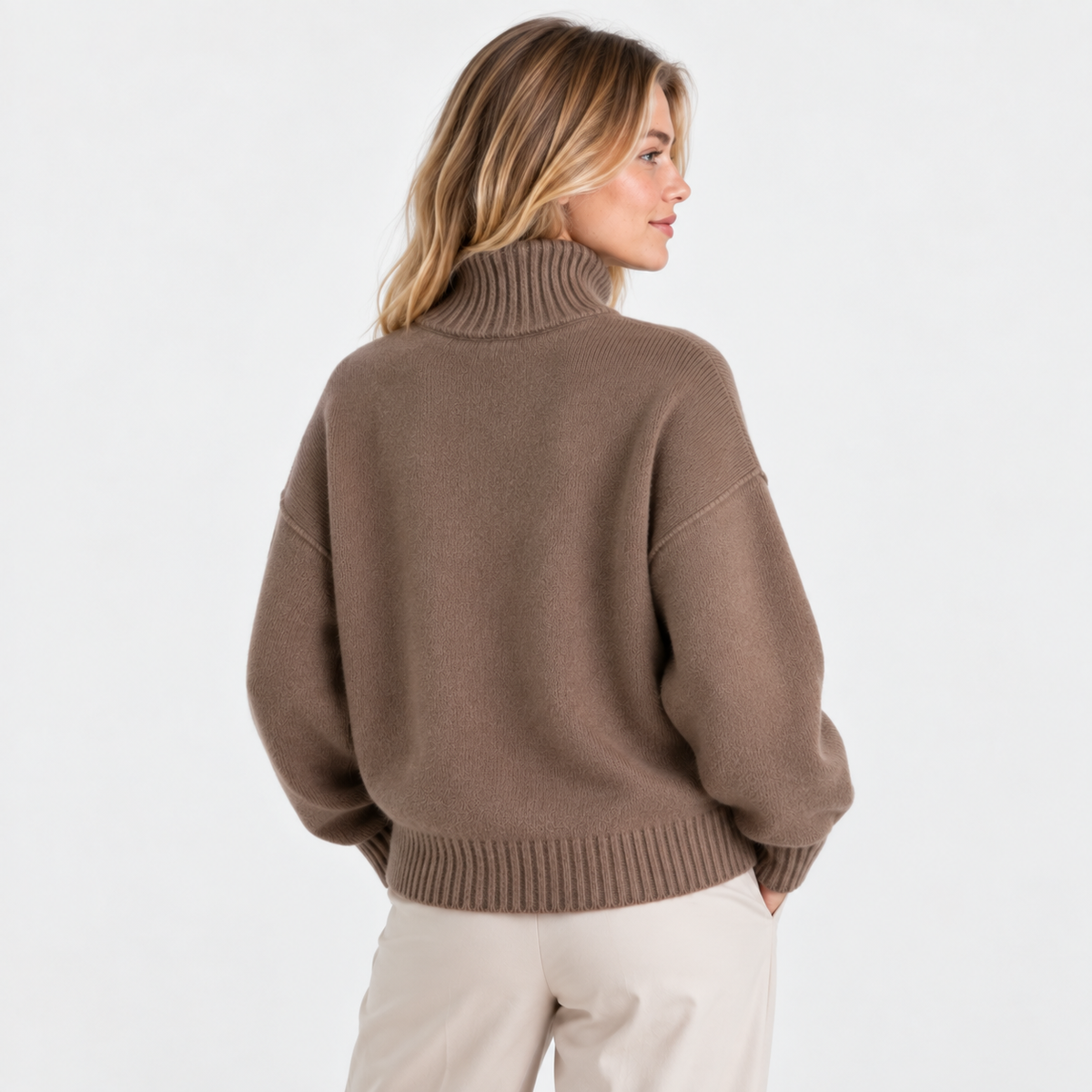 Old Ashworth  | Women's Lightweight Turtleneck Sweater Long Sleeve Knit Top