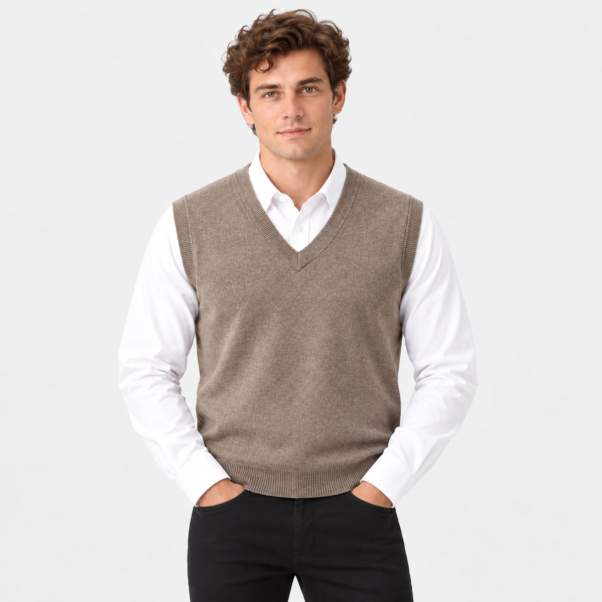 Old Ashworth | Men's Merino Wool Jumper Vest