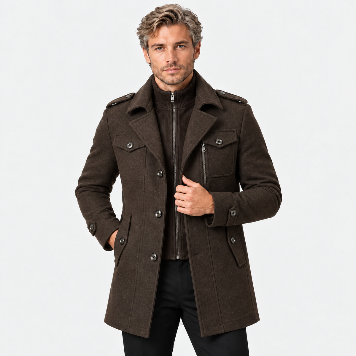 Old Ashworth | Men's Wool Blend Overcoat – Winter