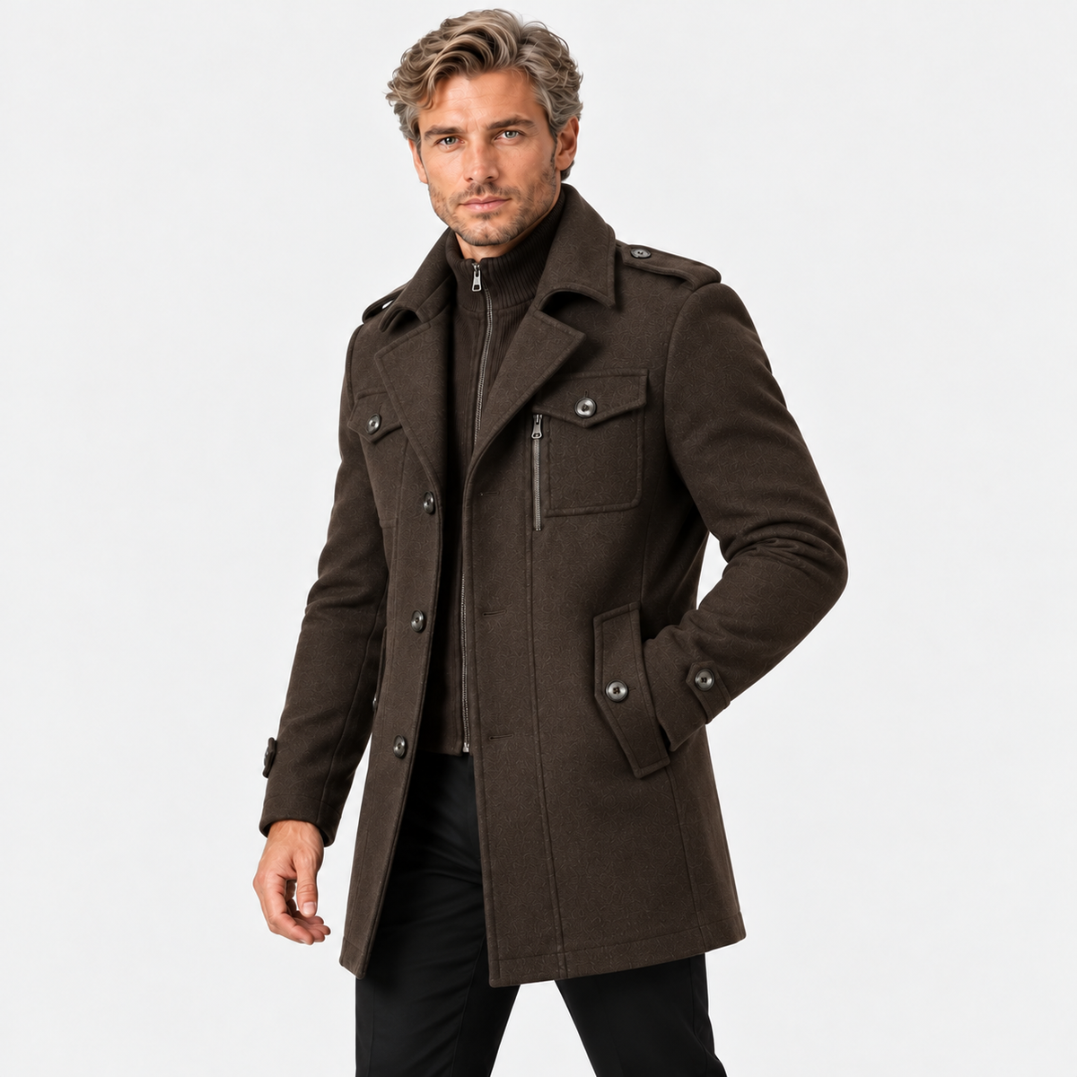 Old Ashworth | Men's Wool Blend Overcoat – Winter