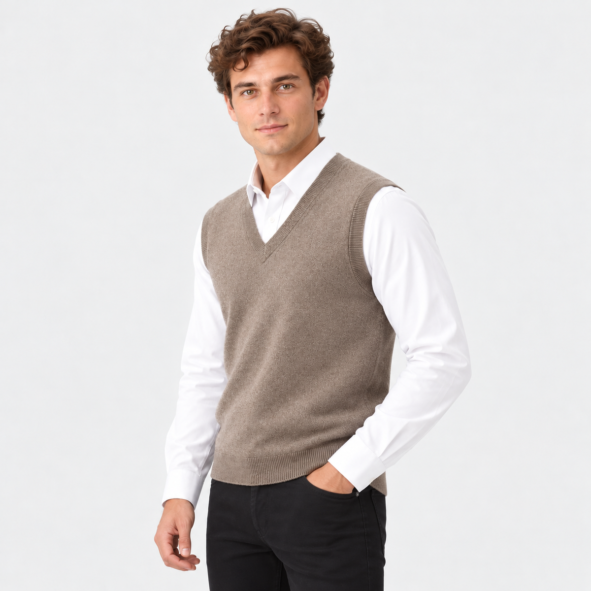 Old Ashworth | Men's Merino Wool Jumper Vest