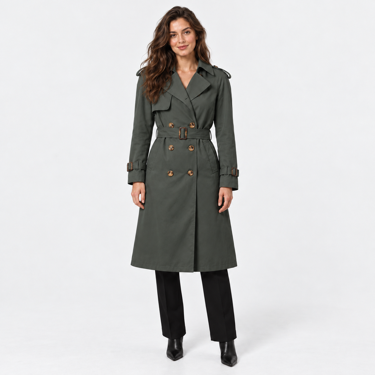 Old Ashworth | Women's Trench Coat – Relaxed Fit Everyday Wear