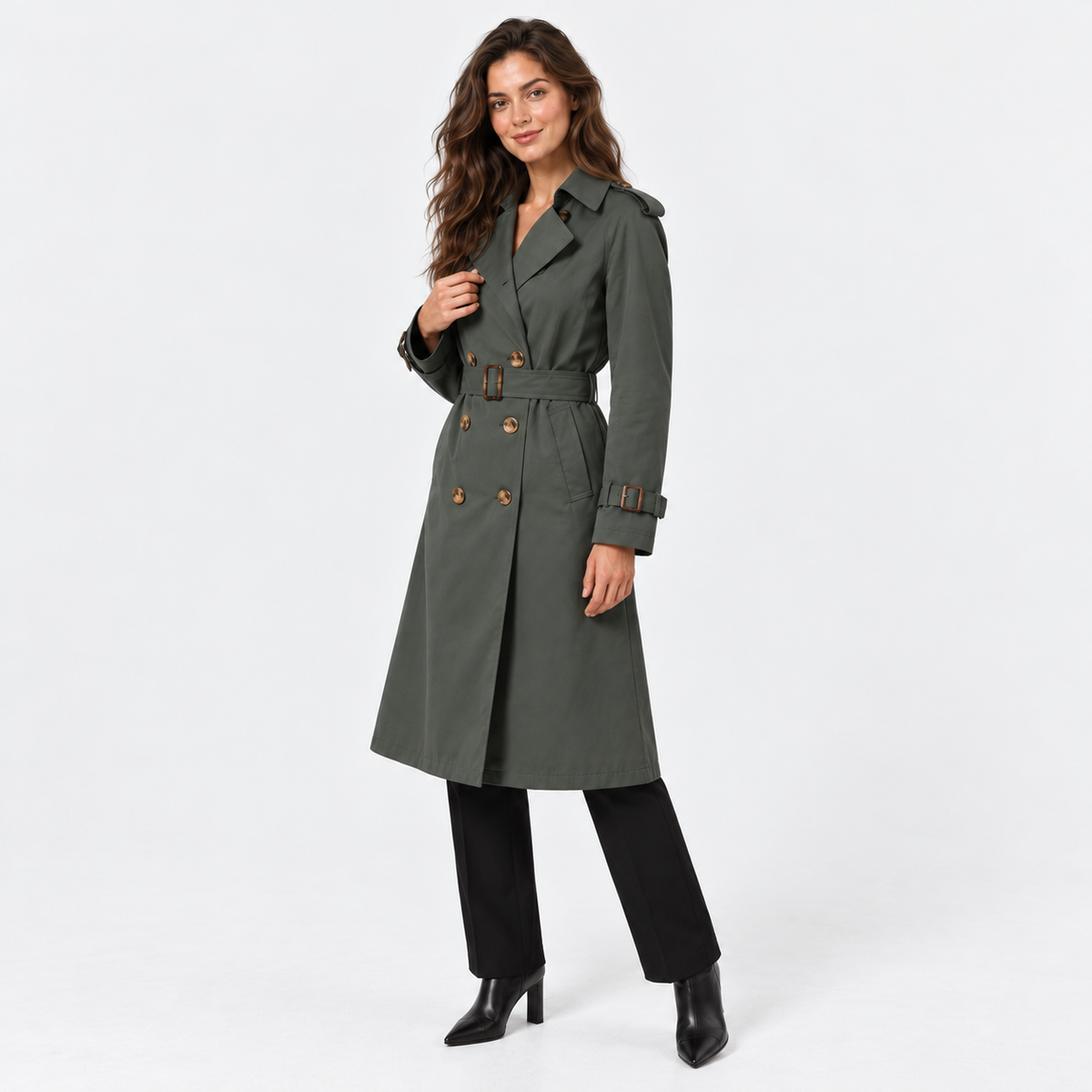 Old Ashworth | Women's Trench Coat – Relaxed Fit Everyday Wear