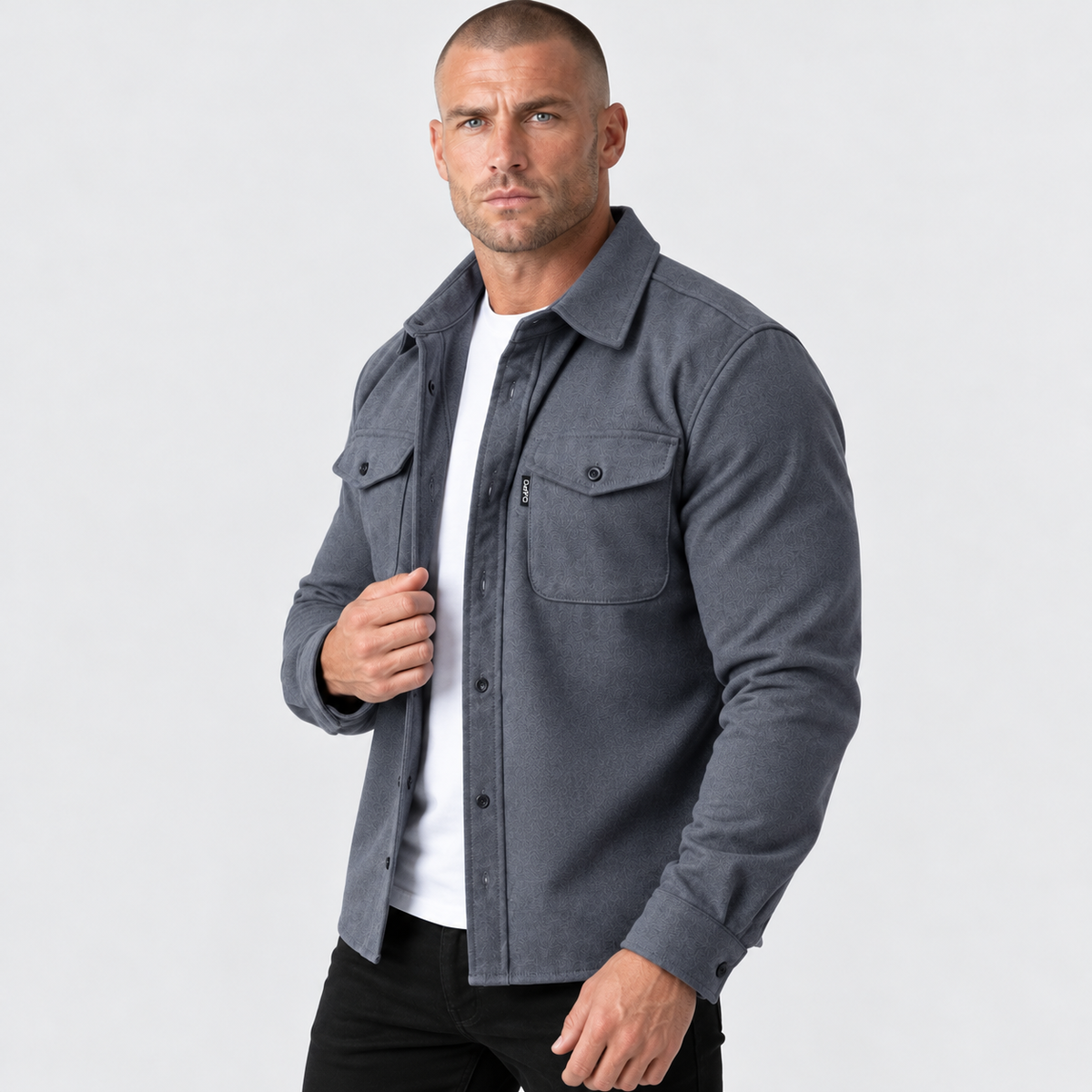 Old Ashworth | Men's Shirt Jacket – Button Front & Chest Pockets