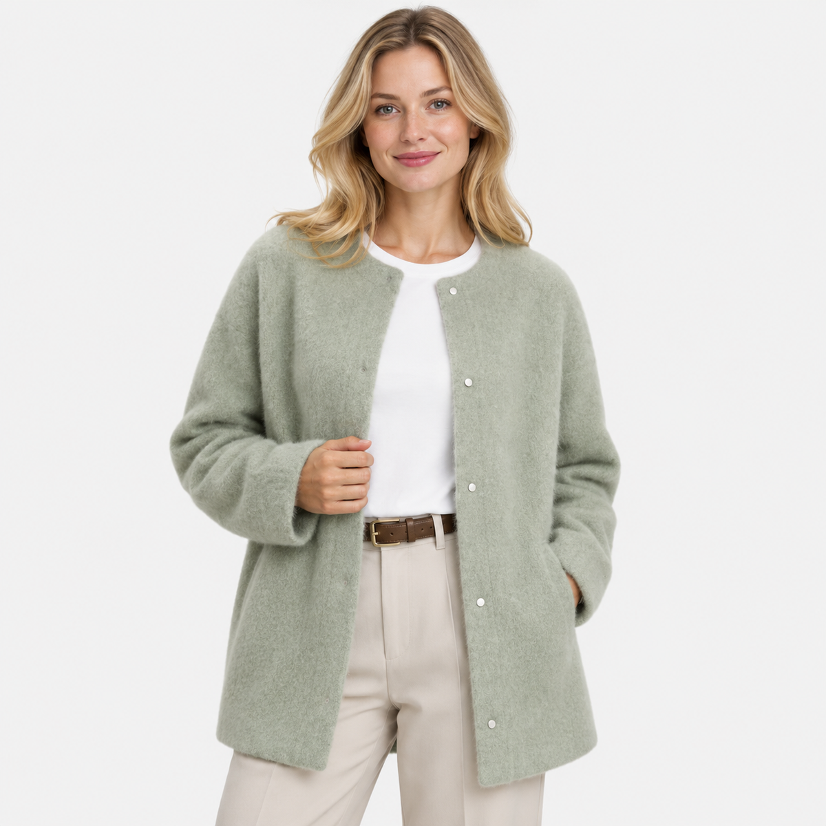 Old Ashworth  | Women's Warm Button Up Knit Cardigan Everyday Layer