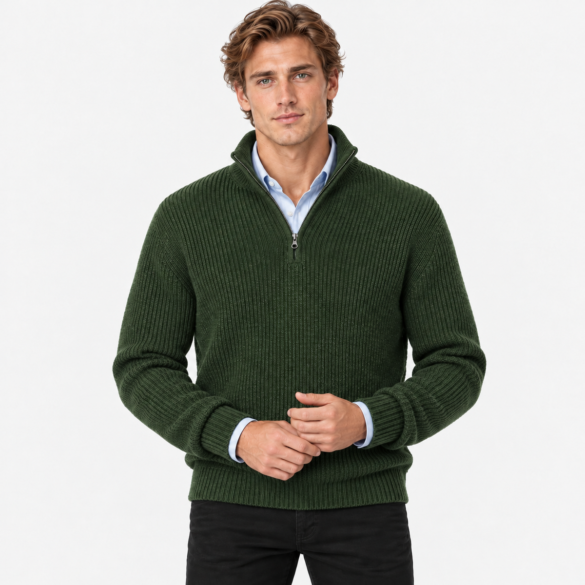 Old Ashworth | Men's Cashmere Quarter-Zip Jumper