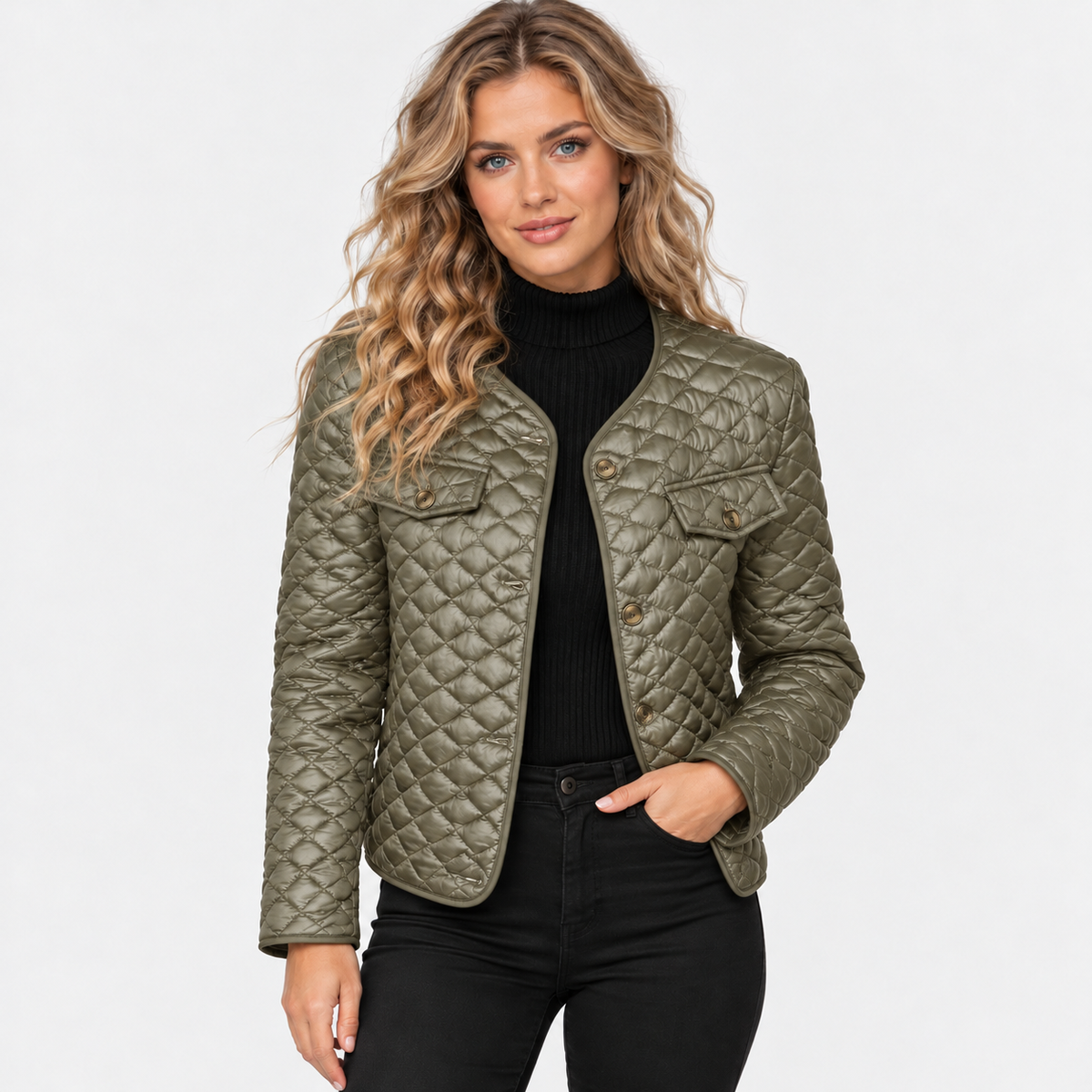 Old Ashworth | Women's Quilted Coat – Lightweight Smart Casual