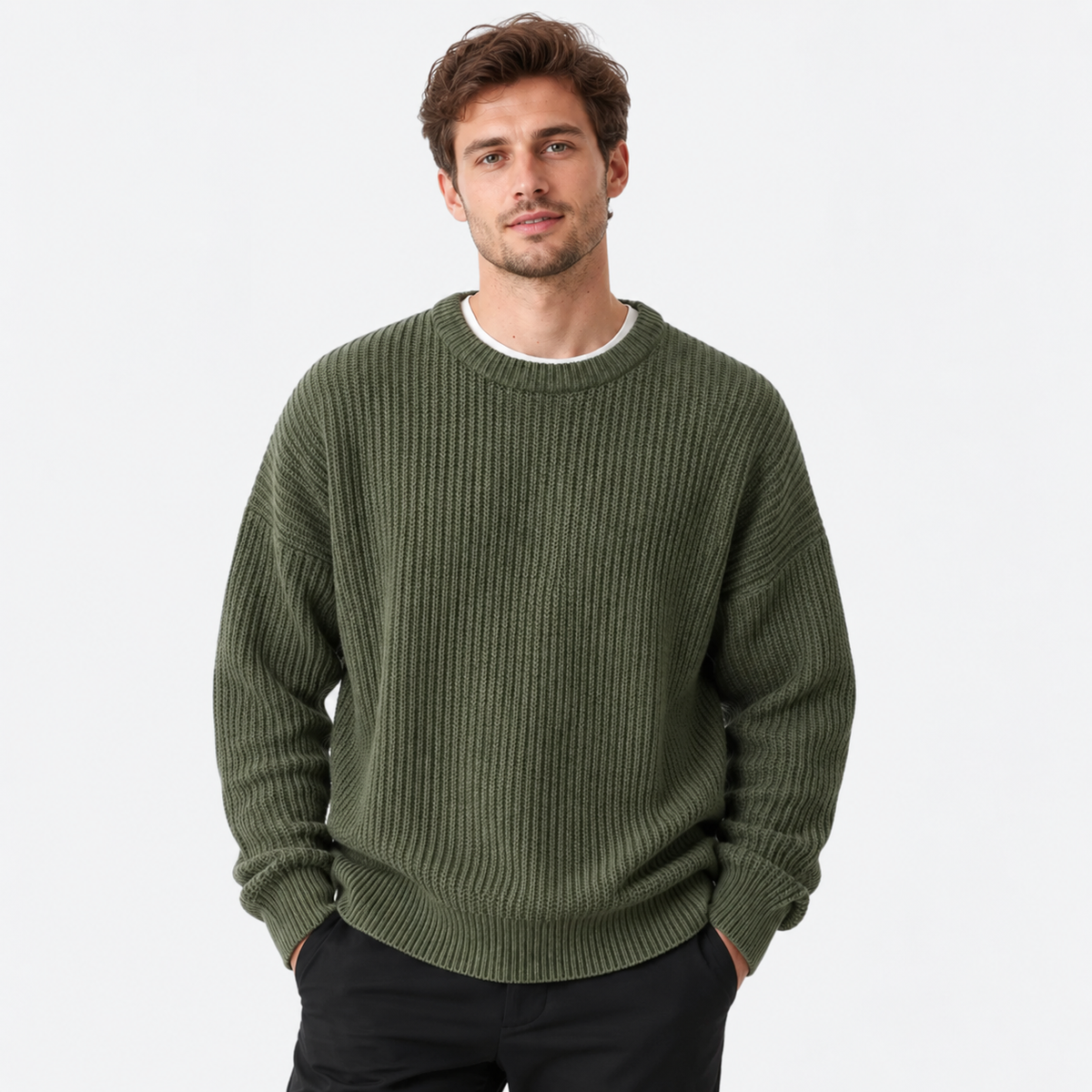 Old Ashworth  | Men's Crew Neck Sweater for Business Casual & Everyday Wear
