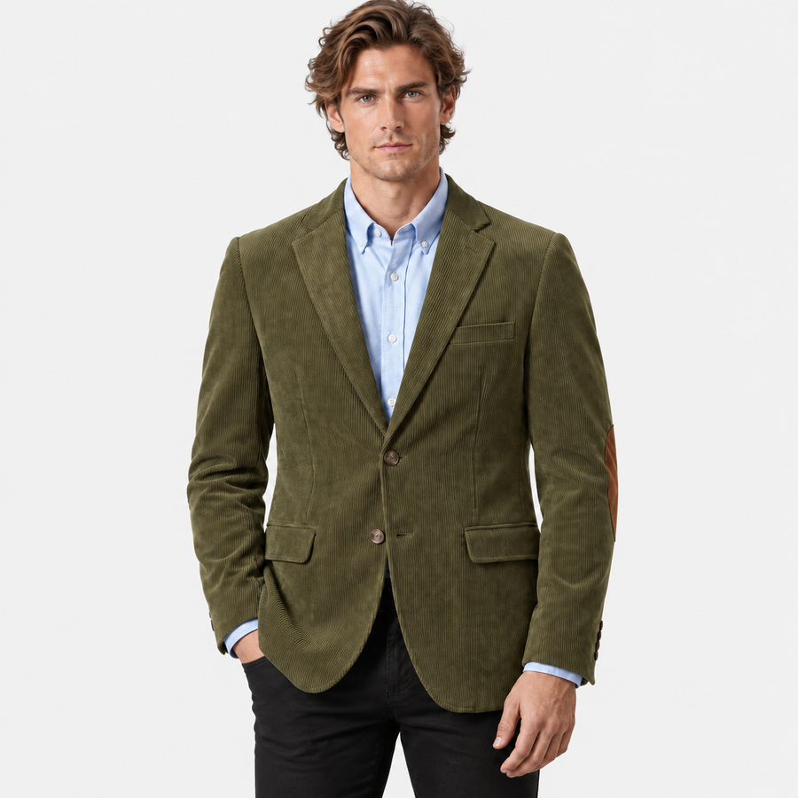 Old Ashworth | Men's Corduroy Blazer with Elbow Patches