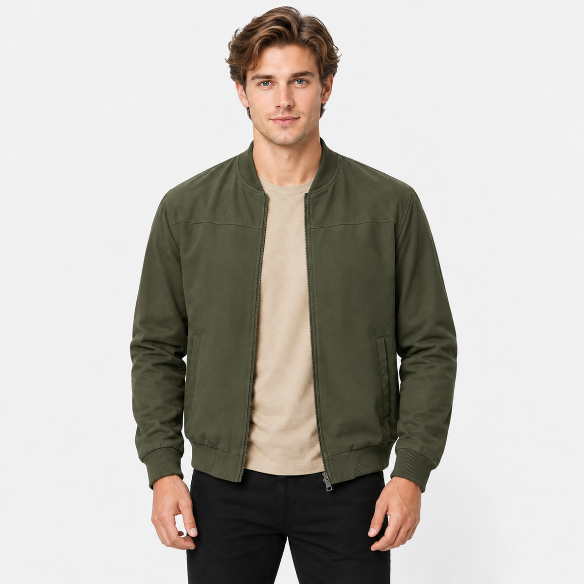 Old Ashworth | Men's Bomber Jacket – Lightweight Everyday Comfort