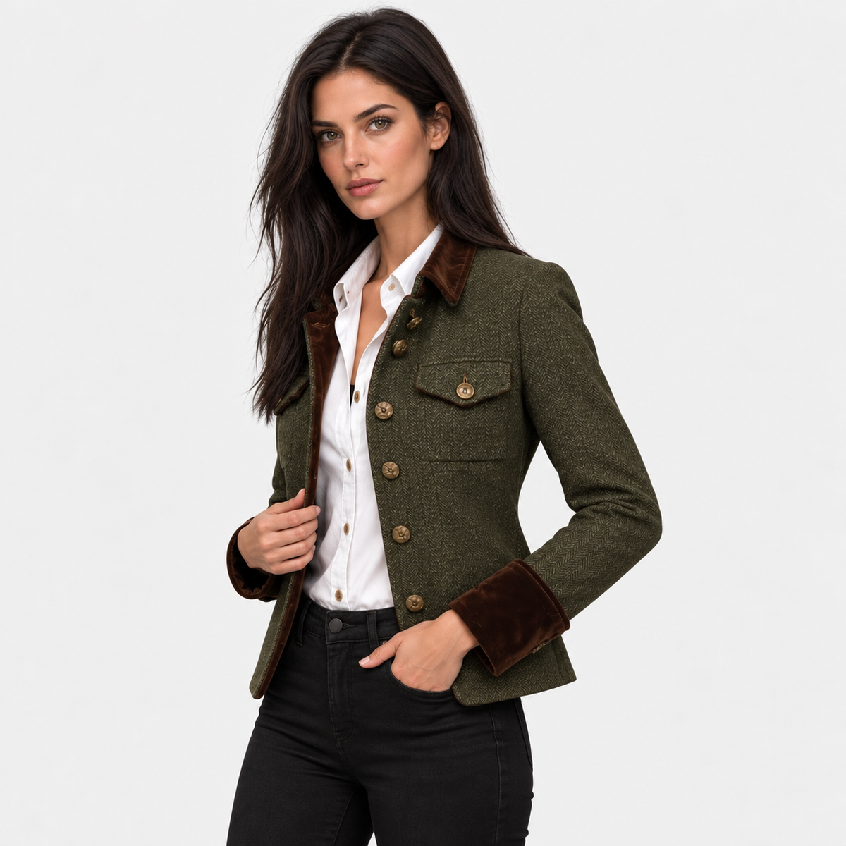 Old Ashworth | Women's Quilted Jacket – Tweed Smart Casual Wear