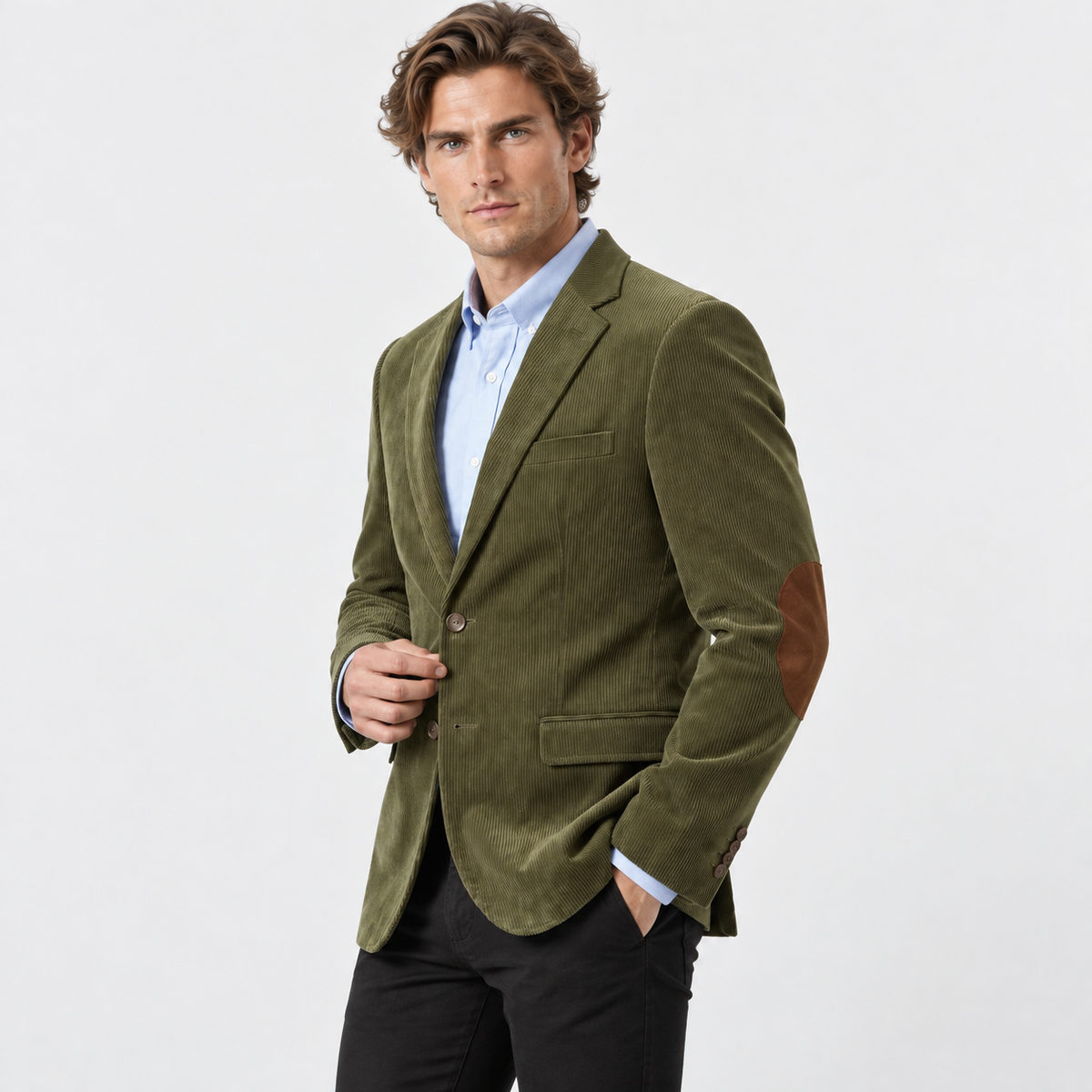 Old Ashworth | Men's Corduroy Blazer with Elbow Patches