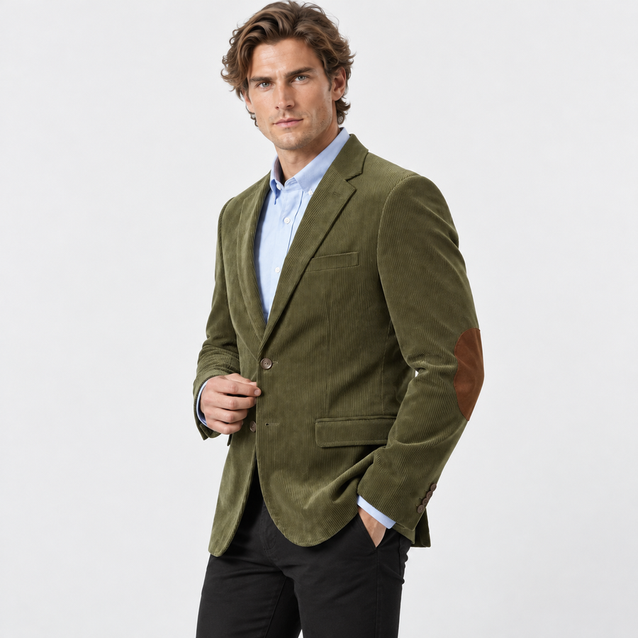 Old Ashworth | Men's Corduroy Blazer with Elbow Patches