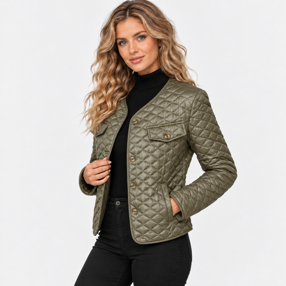 Old Ashworth | Women's Quilted Coat – Lightweight Smart Casual