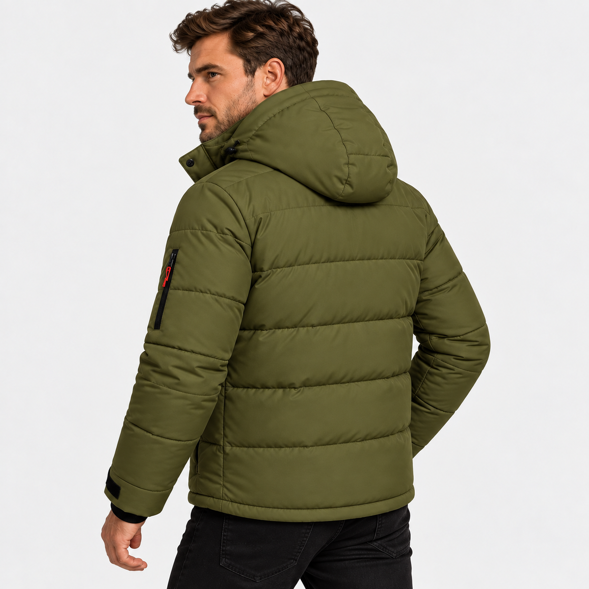 Old Ashworth | Men’s Warm Puffer Jacket for Cold Winter Weather