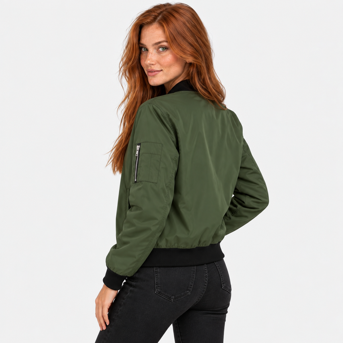 Old Ashworth | Women's Bomber Jacket – Zip-Up Casual Wear