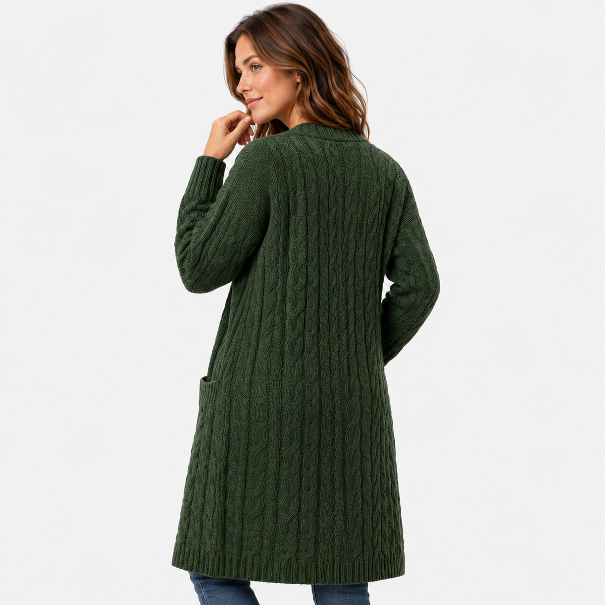 Old Ashworth | Women’s Long Hooded Cardigan for Autumn and Winter