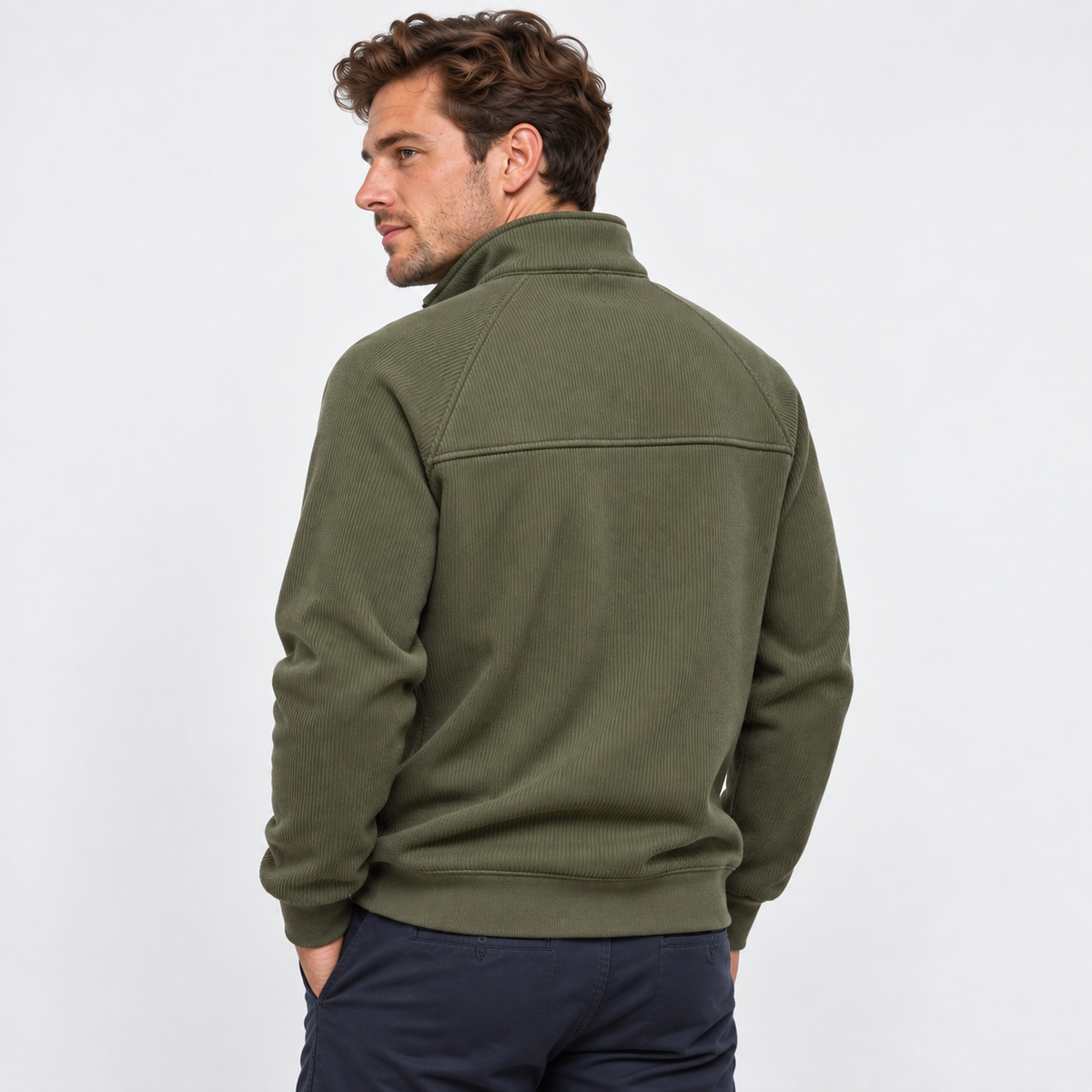 Old Ashworth | Men’s Classic Quarter-Zip – Warm Stand Collar