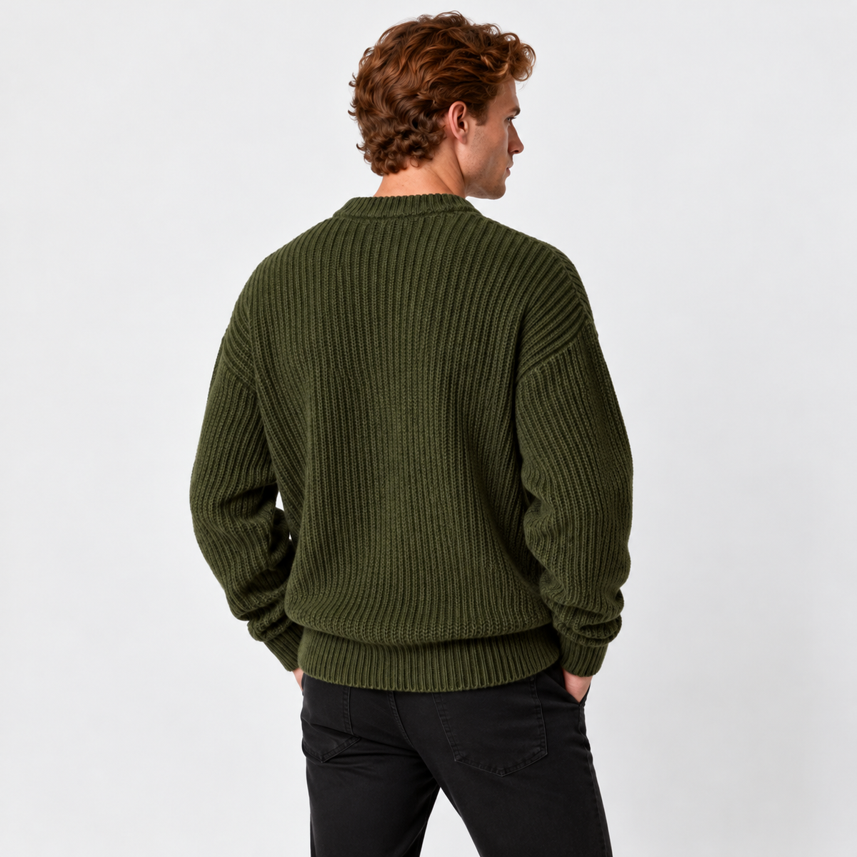 Old Ashworth | Men's Jumper – Chunky Knit Winter Layer
