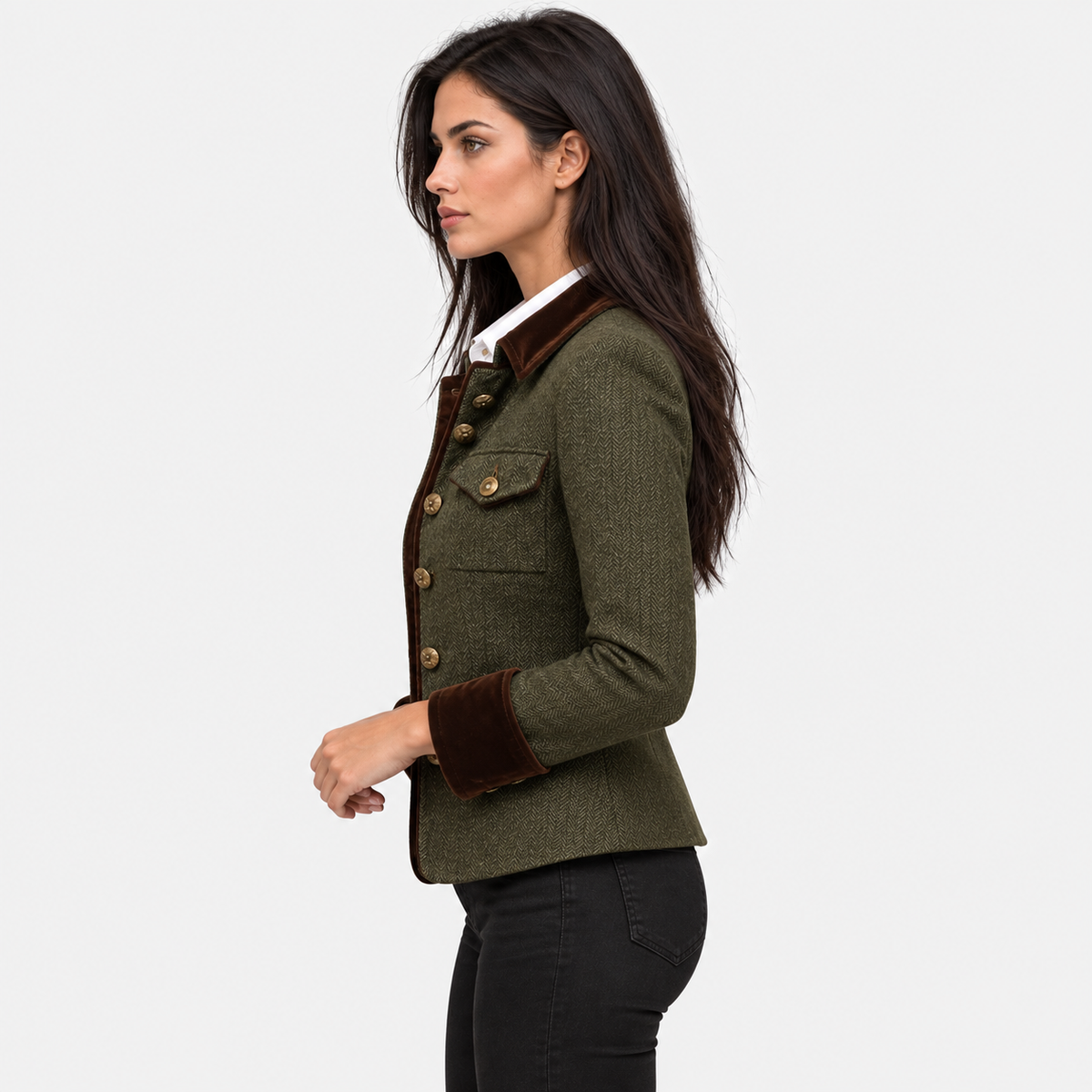 Old Ashworth | Women's Quilted Jacket – Tweed Smart Casual Wear