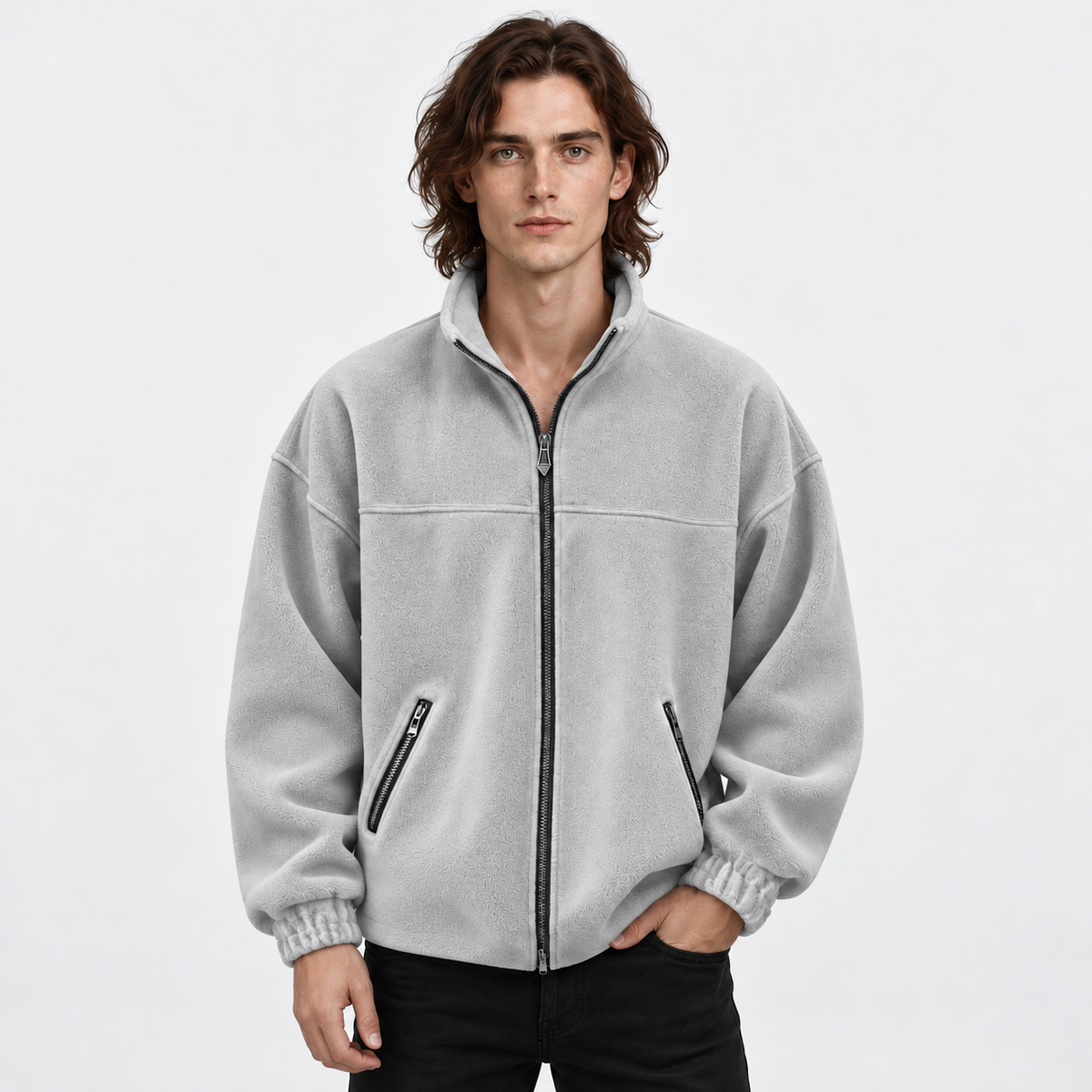 Old Ashworth | Men's Fleece Jacket – Full-Zip Everyday Layer