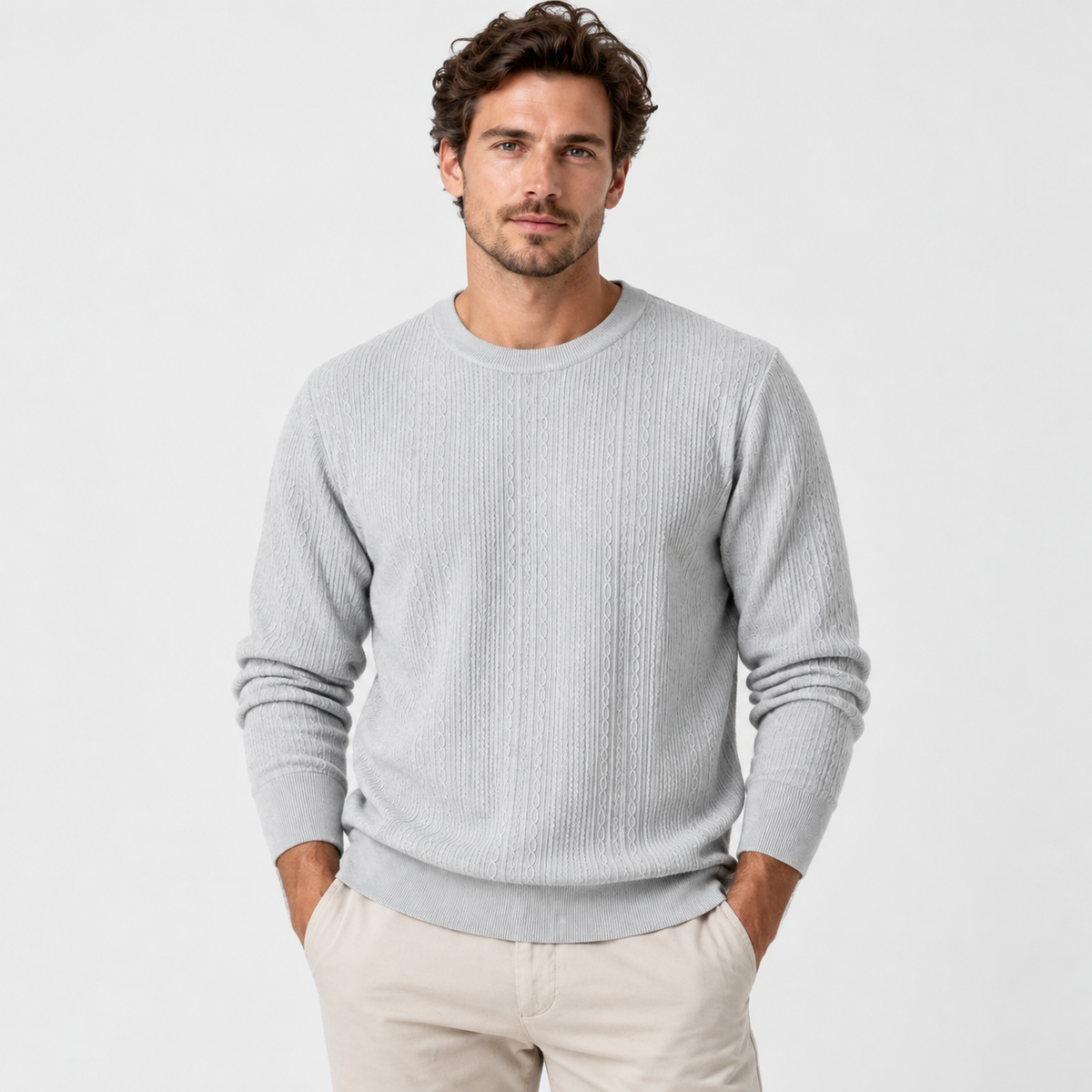 Old Ashworth | Men’s Cable Knit Jumper for Autumn and Winter